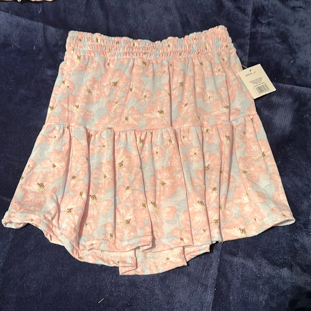 Girls pink skirt with flowers size medium